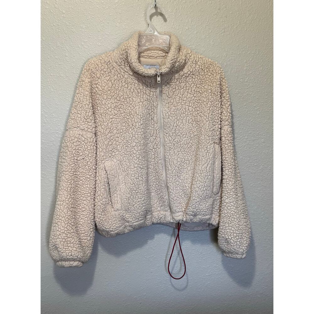 Women’s Urban Outfitters Cropped Sherpa Teddy Oversized Jacket, Large L